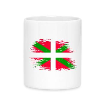 Drapeau basque utilisé - Mug avec anse en forme de cœur - blanc - Devant