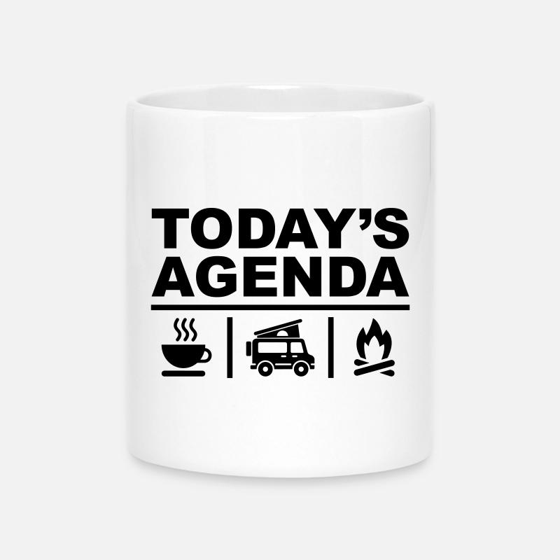 L’ordre du jour du jour - Mug avec anse en forme de cœur - blanc