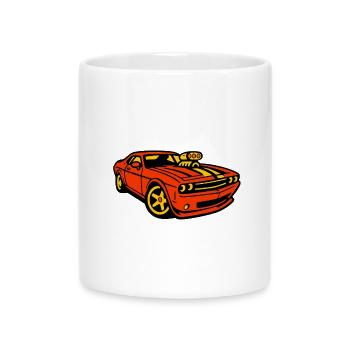 Muscle Machine – Shaker Style - Mug with Heart-Shaped Handle - white - Front