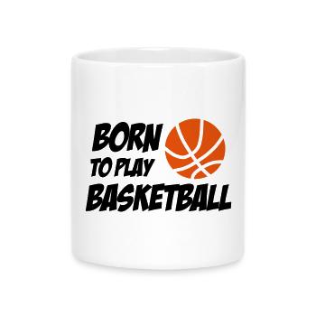 Born to play Basketball - Mug with Heart-Shaped Handle - white - Front