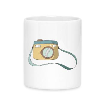 Kamera - Tasse mit Herzhenkel - Weiß - Vorne