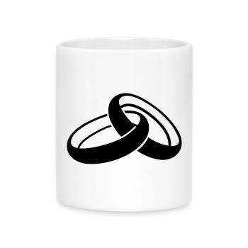Hochzeit - Tasse mit Herzhenkel - Weiß - Vorne