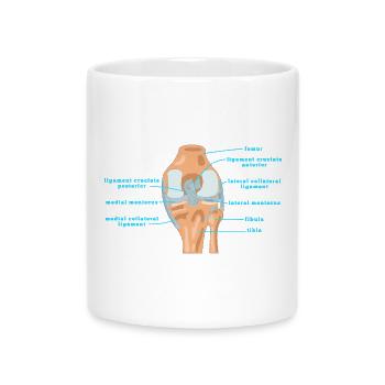 Physio genou d’anatomie Bracelet croisé Ménisque - Mug avec anse en forme de cœur - blanc - Devant