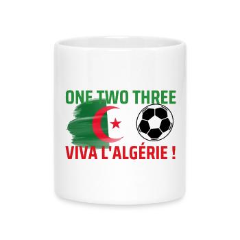 Algeria Flag Soccer  - Mug with Heart-Shaped Handle - white - Front