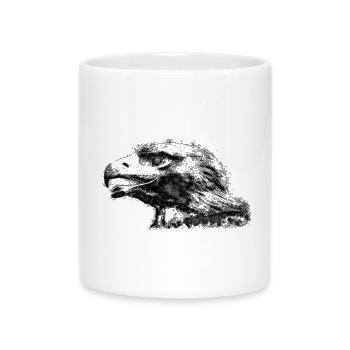 Eagle Head - Mug with Heart-Shaped Handle - white - Front