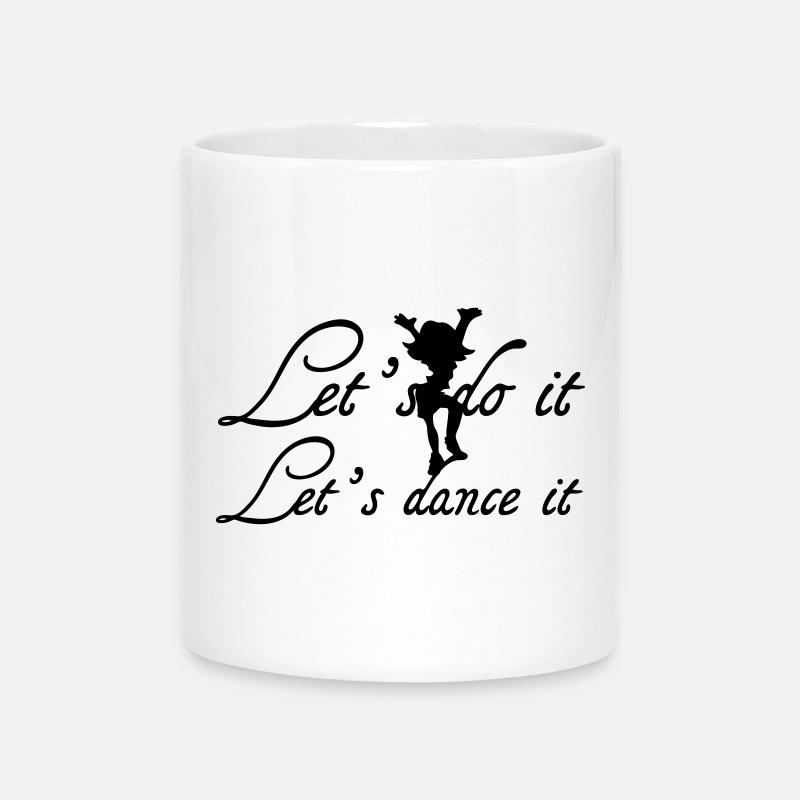 Let's dance it - Mug with Heart-Shaped Handle - white