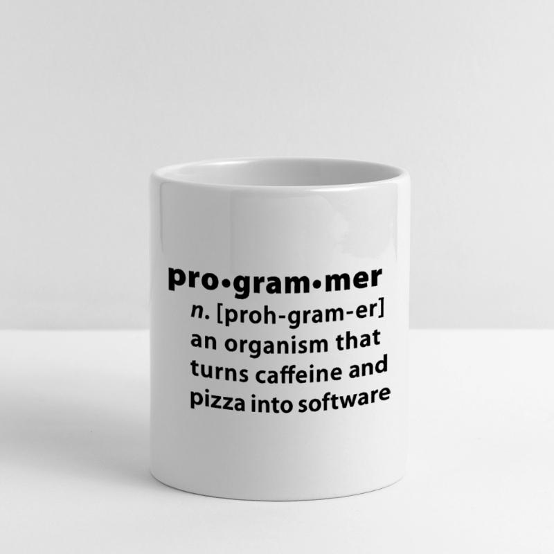 Programmer dictionary definition Mug with Heart-Shaped Handle