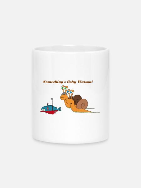 Sherlock Holmes Schnecke - Tasse mit Herzhenkel - Weiß
