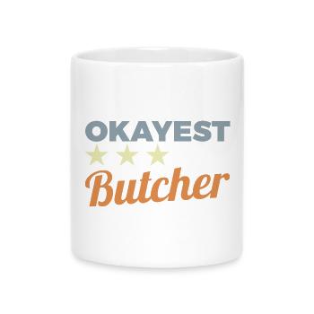 Durchschnittlicher Metzger - Tasse mit Herzhenkel - Weiß - Vorne