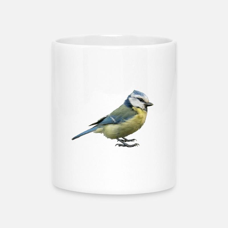 Mésange bleue 2 - Mug avec anse en forme de cœur - blanc
