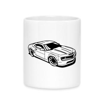 Voiture de sport américaine - Mug avec anse en forme de cœur - blanc - Devant