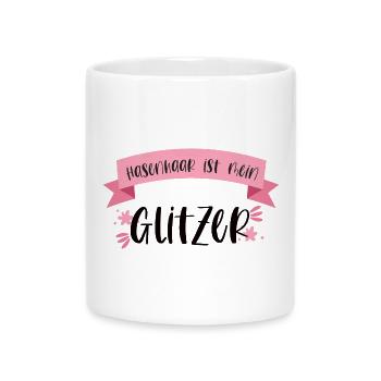 Hase Haustier Hasenhaar Kaninchen Geschenk - Tasse mit Herzhenkel - Weiß - Vorne
