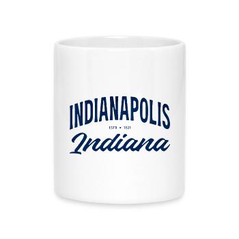 Indy Vintage Indianapolis Script - Mug with Heart-Shaped Handle - white - Front