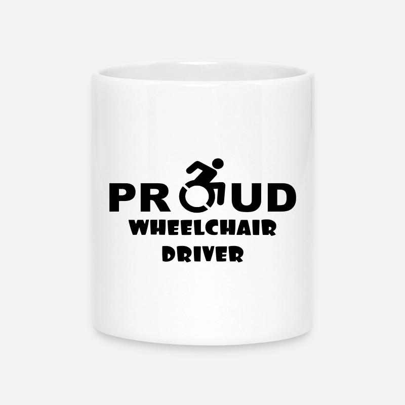 Fier utilisateur d’un fauteuil roulant * - Mug avec anse en forme de cœur - blanc