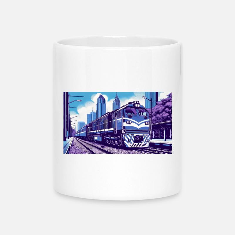 Train 2 1 - Mug avec anse en forme de cœur - blanc