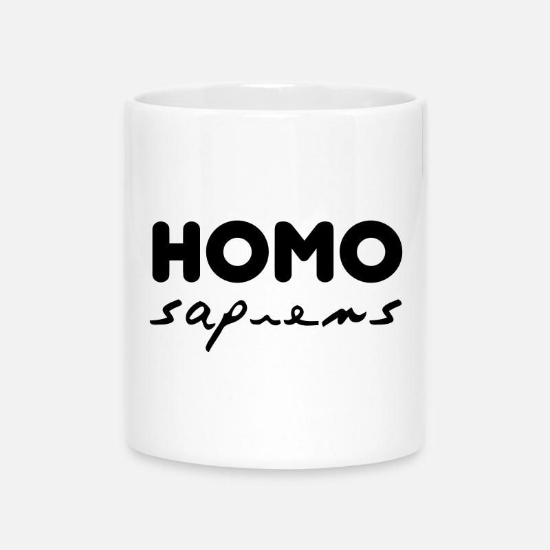 homo sapiens - Mug avec anse en forme de cœur - blanc