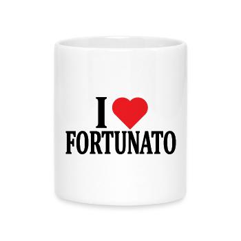 Ich liebe Lucky T-Shirt T-Shirt Geschenkidee - Tasse mit Herzhenkel - Weiß - Vorne