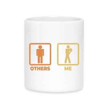 French Horn Stick Figures - Mug with Heart-Shaped Handle - white - Front