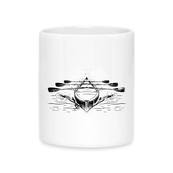 Racing rowing boat - Mug with Heart-Shaped Handle - white - Front