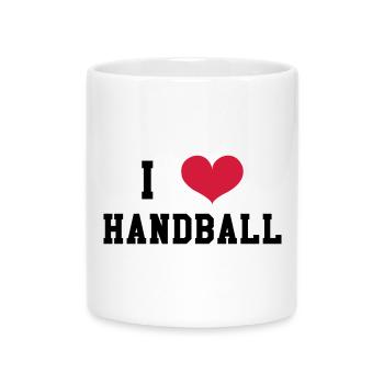 I Love Handball - Mug with Heart-Shaped Handle - white - Front