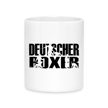 IPO Deutscher Boxer - Tasse mit Herzhenkel - Weiß - Vorne