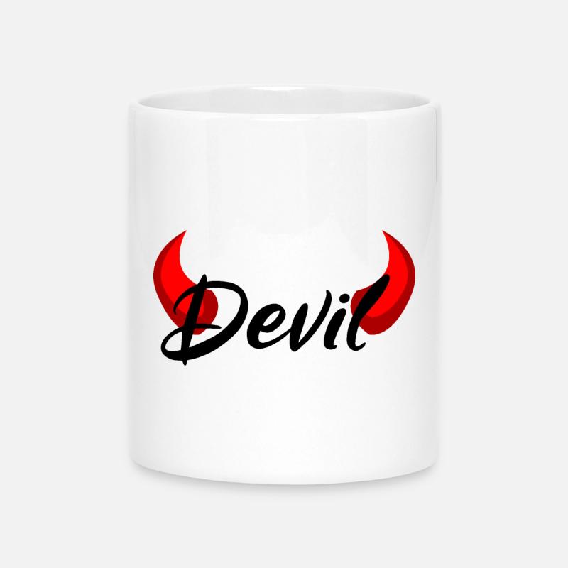 I'm a Devil - Devil - Mug with Heart-Shaped Handle - white