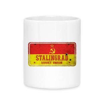 Panneau vintage de l'Union soviétique de - Mug avec anse en forme de cœur - blanc - Devant