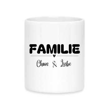 L’amour du chaos familial - Mug avec anse en forme de cœur - blanc - Devant