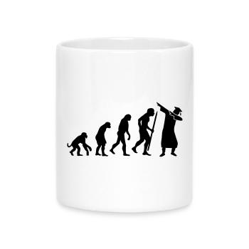 Evolution dab dabbing graduation college student - Mug with Heart-Shaped Handle - white - Front