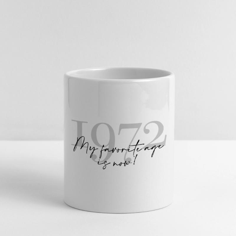 Millésime Année 1972 Script Mug avec anse en forme de cœur