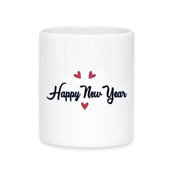 HAPPY NEW YEAR - Mug avec anse en forme de cœur - blanc - Devant