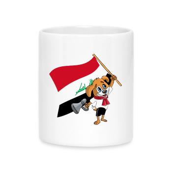 Iraq fan dog - Mug with Heart-Shaped Handle - white - Front