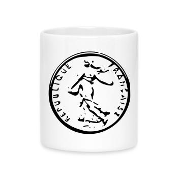 Let Franc - Mug with Heart-Shaped Handle - white - Front