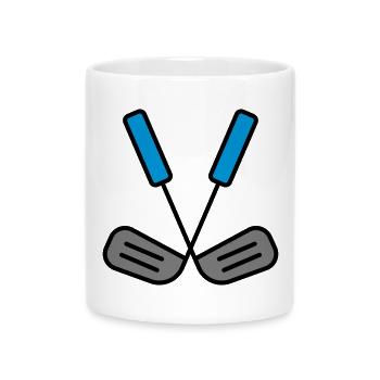 Golf clubs - Mug with Heart-Shaped Handle - white - Front