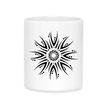 Symbol Blume - Tasse mit Herzhenkel - Weiß - Vorne