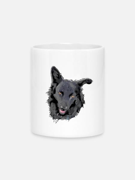 Mudi - Tasse mit Herzhenkel - Weiß