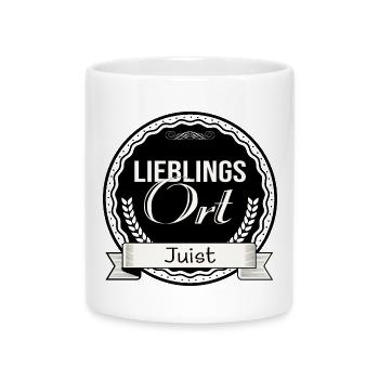 Lieblingsort Juist - Tasse mit Herzhenkel - Weiß - Vorne