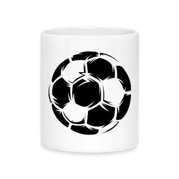 Illustration Ball used look used team logo icon - Mug with Heart-Shaped Handle - white - Front