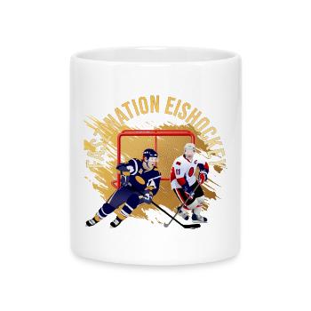 Faszination Eishockey - Tasse mit Herzhenkel - Weiß - Vorne