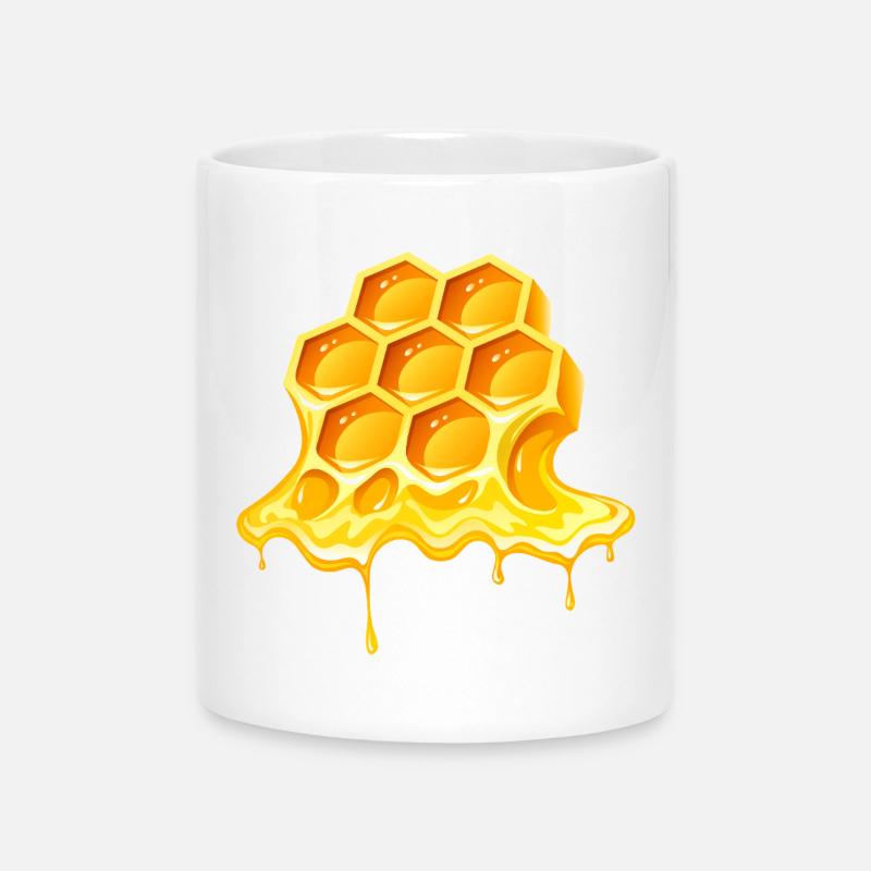 honey, beekeeper, beekeeper - Mug with Heart-Shaped Handle - white