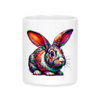 Rabbit - Mug with Heart-Shaped Handle - white - Front