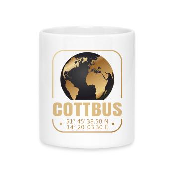 Cottbus - Tasse mit Herzhenkel - Weiß - Vorne
