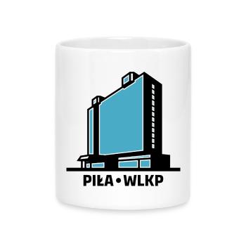 La ville de Piła Wlkp et l’hôtel Gromada Rodło - Mug avec anse en forme de cœur - blanc - Devant