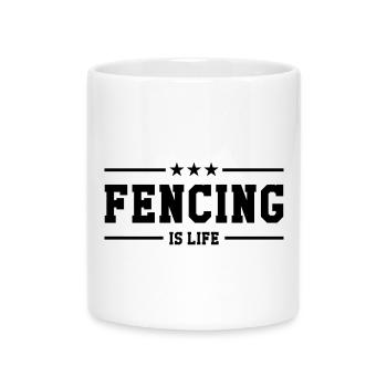 Fencing is life - Tasse mit Herzhenkel - Weiß - Vorne