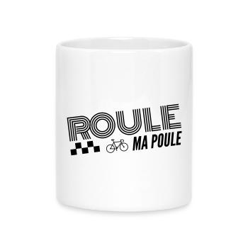   Roule ma poule / cyclisme - Mug avec anse en forme de cœur - blanc - Devant