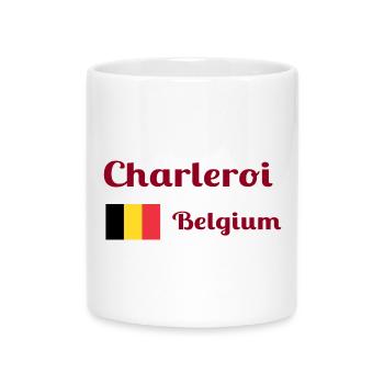 Charleroi Belgien - Stilvolle Drucke - Tasse mit Herzhenkel - Weiß - Vorne