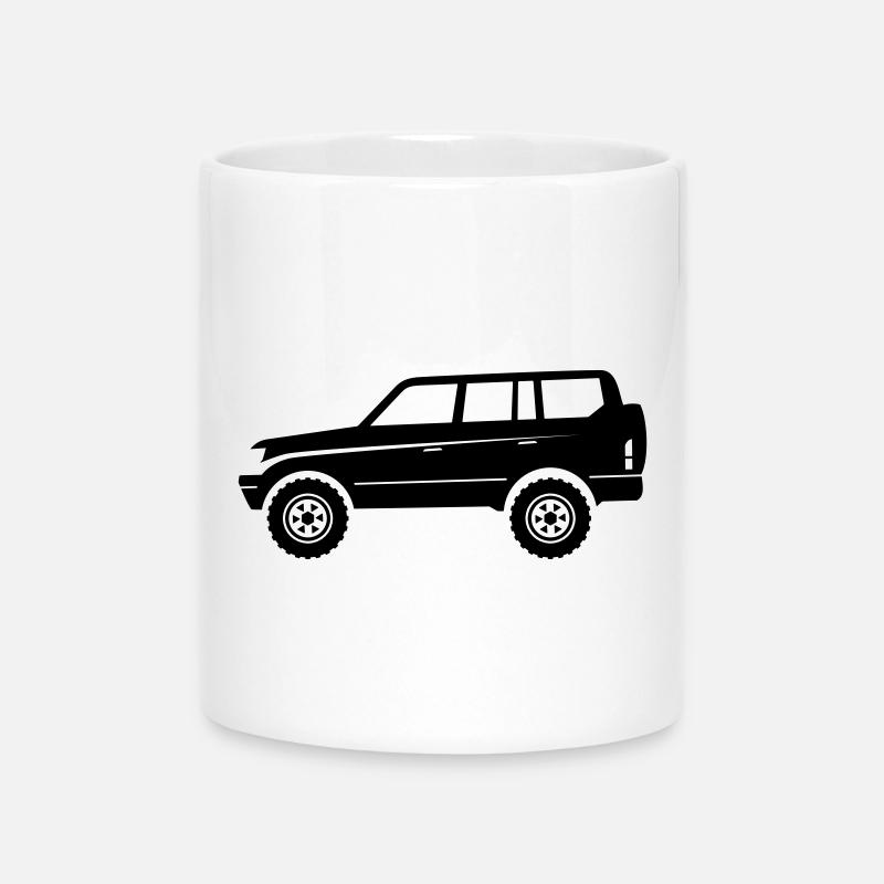 Offroad Adventure SUV - Mug with Heart-Shaped Handle - white