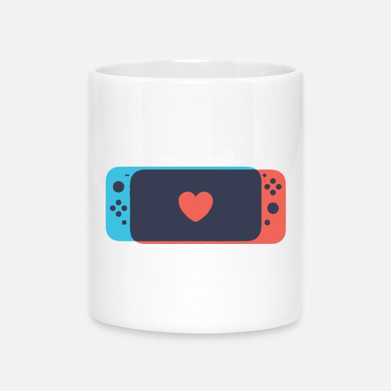 Changer d'amour - Mug avec anse en forme de cœur - blanc