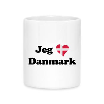 Jeg elsker Danmark - J'aime le Danemark - Mug avec anse en forme de cœur - blanc - Devant