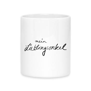 mein Lieblingsonkel - Tasse mit Herzhenkel - Weiß - Vorne